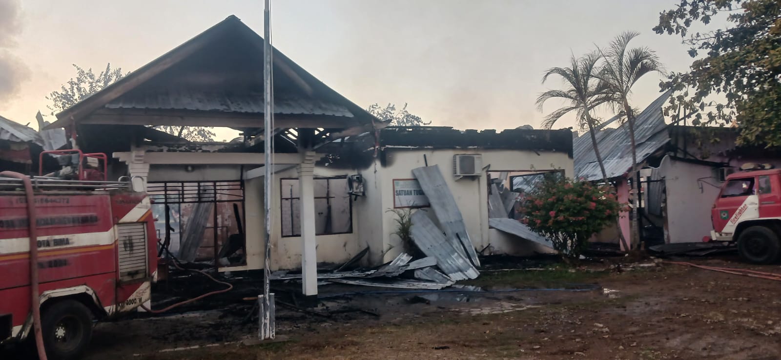 Oknum Kades Diduga Terlibat Pembakaran Kantor Inspektorat Bima