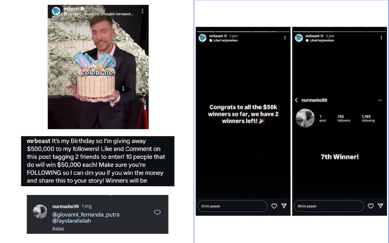 Viral! Mr Beast Kasih Perempuan Indonesia Ini Hadiah Rp800 Juta, Netizen: Yang Sirik Lapor Massal
