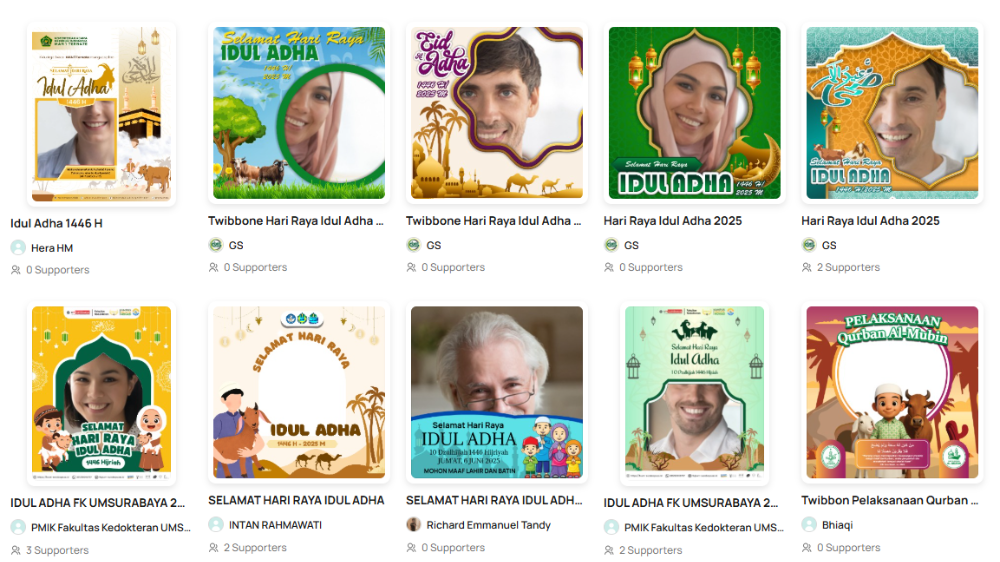 10 Twibbon Idul Adha 2025 Gratis dan Estetik, Lengkap Ucapan untuk Update di Medsos
