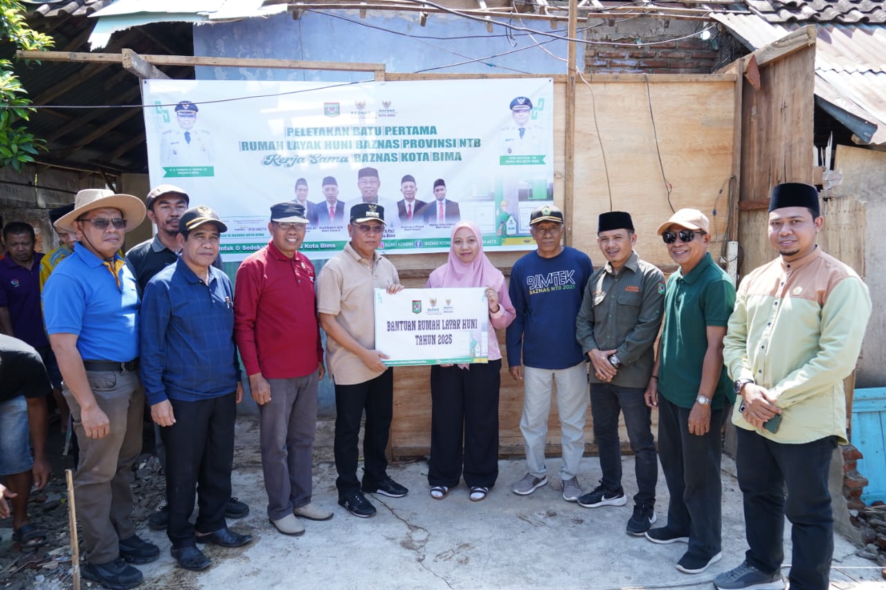Wujudkan Hunian Layak, Wali kota Bima Resmikan Pembangunan Rumah Bantuan Baznas