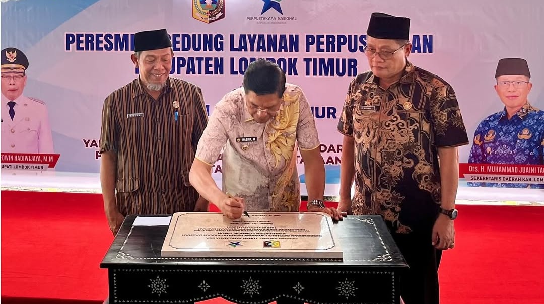 Gedung Layanan Perpustakaan Daerah Lombok Timur Diresmikan, Telan Biaya hingga Rp 9,7 Miliar