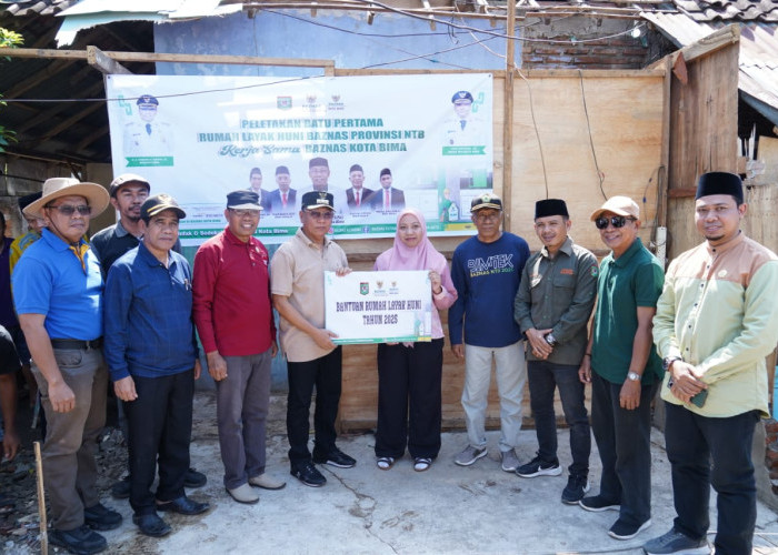 Wujudkan Hunian Layak, Wali kota Bima Resmikan Pembangunan Rumah Bantuan Baznas